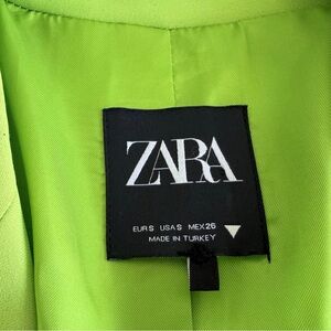 Zara Vibrant Lime Jacket/Blazer